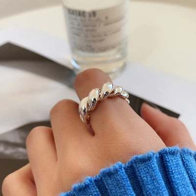 Anillo de Plata Esterlina Trenzado - Diseño Minimalista Lujo Punk - Image 10