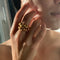 Anillo de Plata Esterlina Trenzado - Diseño Minimalista Lujo Punk
