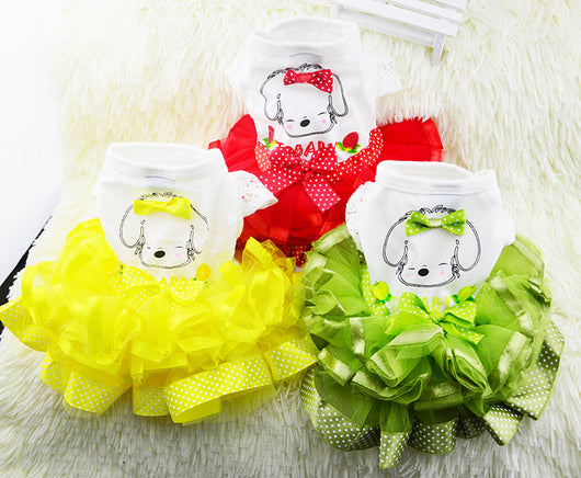 Falda Frutal Elegante para Mascotas en Colores Sólidos - Image 4