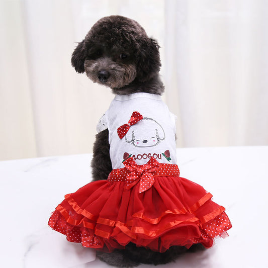 Falda Frutal Elegante para Mascotas en Colores Sólidos