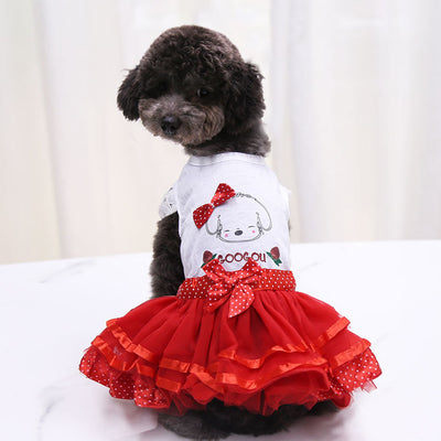 Falda Frutal Elegante para Mascotas en Colores Sólidos