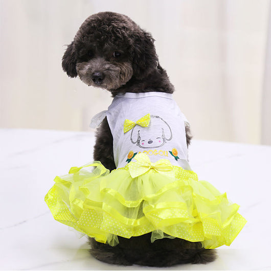 Falda Frutal Elegante para Mascotas en Colores Sólidos - Image 3