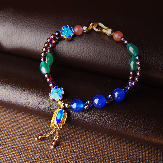 Pulsera Étnica Retro con Flores de Cuentas - Image 8