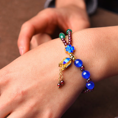 Pulsera Étnica Retro con Flores de Cuentas - Image 3