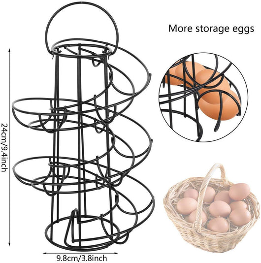 Organizador de Huevos Espiral de Hierro Forjado Práctico y Decorativo - Image 8