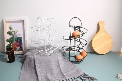 Organizador de Huevos Espiral de Hierro Forjado Práctico y Decorativo - Image 3