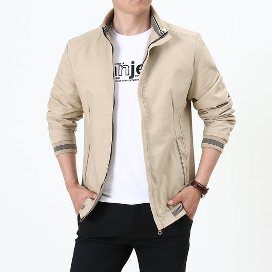 Chaqueta Casual Cuello Mao Hombre Talla Mediana - Image 11