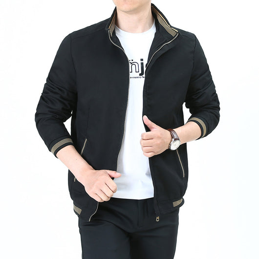 Chaqueta Casual Cuello Mao Hombre Talla Mediana