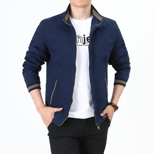 Chaqueta Casual Cuello Mao Hombre Talla Mediana - Image 4