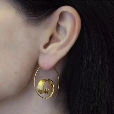 Aretes Espiral Hoja Personalidad - Diseño Moderno y Elegante - Image 10