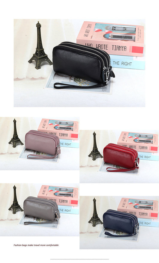 Billetera Clutch de Cuero Genuino con Muñequera y Compartimentos para Celular - Image 10