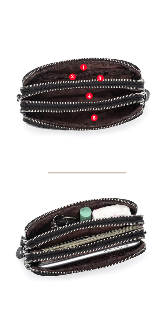 Billetera Clutch de Cuero Genuino con Muñequera y Compartimentos para Celular - Image 9