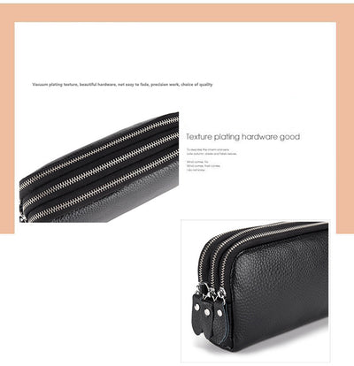 Billetera Clutch de Cuero Genuino con Muñequera y Compartimentos para Celular - Image 14