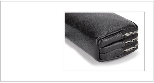 Billetera Clutch de Cuero Genuino con Muñequera y Compartimentos para Celular - Image 7