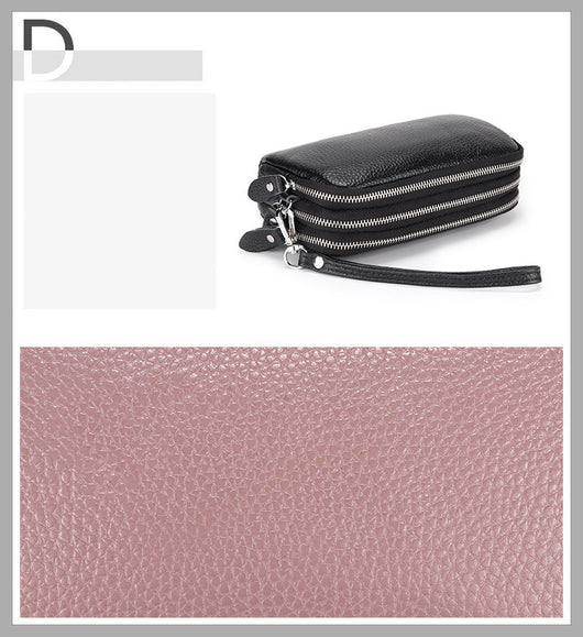 Billetera Clutch de Cuero Genuino con Muñequera y Compartimentos para Celular - Image 11
