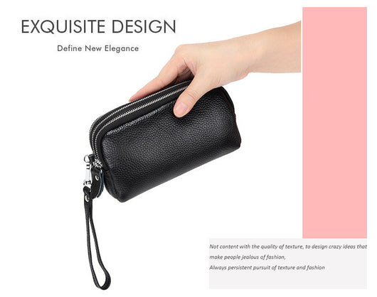 Billetera Clutch de Cuero Genuino con Muñequera y Compartimentos para Celular - Image 13