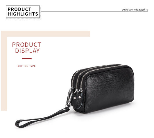 Billetera Clutch de Cuero Genuino con Muñequera y Compartimentos para Celular - Image 17