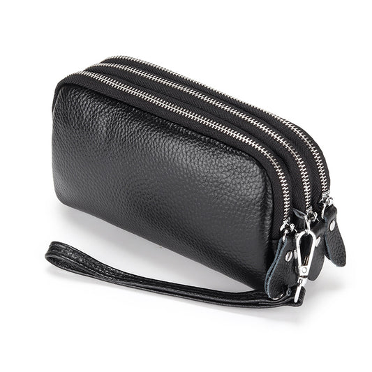 Billetera Clutch de Cuero Genuino con Muñequera y Compartimentos para Celular - Image 2