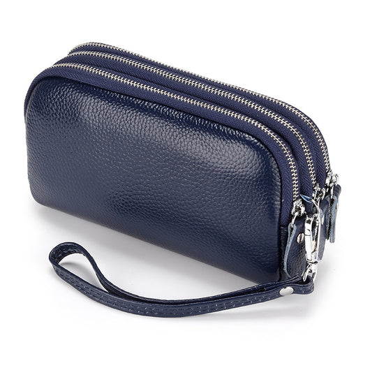 Billetera Clutch de Cuero Genuino con Muñequera y Compartimentos para Celular - Image 3