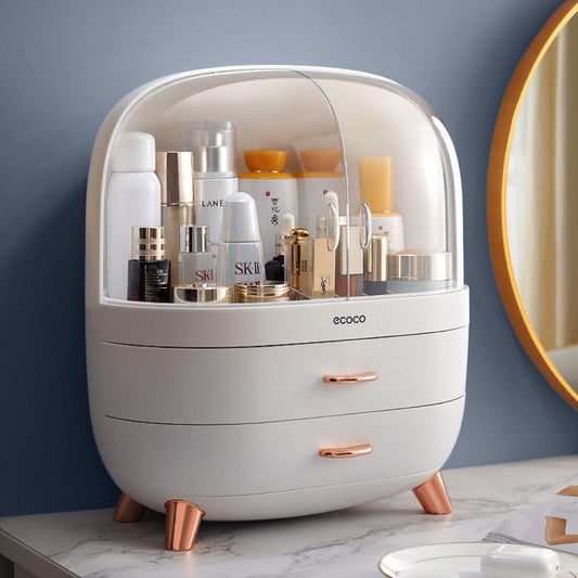 Organizador de Cosméticos con Cajones - Estantería Antipolvo de Escritorio