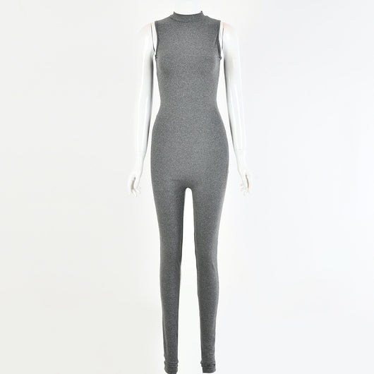 Jumpsuit Elegante Sin Mangas Ajustado Estilo Europeo para Mujer - Image 6