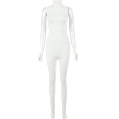 Jumpsuit Elegante Sin Mangas Ajustado Estilo Europeo para Mujer - Image 5