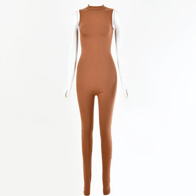 Jumpsuit Elegante Sin Mangas Ajustado Estilo Europeo para Mujer - Image 8