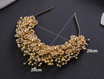 Accesorios para el Cabello de Novia Coreanos, Diademas de Perlas, Flores para Bodas - Image 7