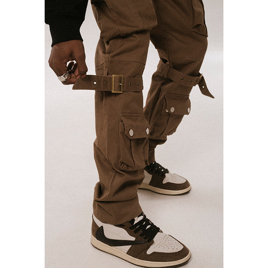 Pantalones Multibolsillos en Negro y Marrón - Image 10