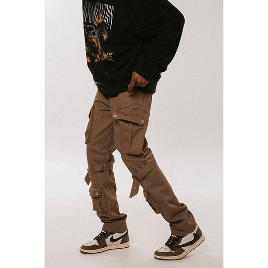 Pantalones Multibolsillos en Negro y Marrón - Image 12