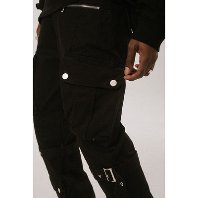 Pantalones Multibolsillos en Negro y Marrón - Image 8