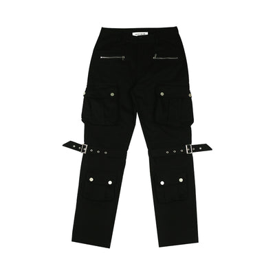 Pantalones Multibolsillos en Negro y Marrón - Image 6