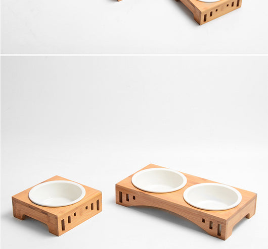 Comedero para Gatos de Cerámica con Base de Madera Maciza - Image 16
