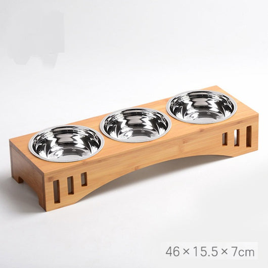 Comedero para Gatos de Cerámica con Base de Madera Maciza - Image 6