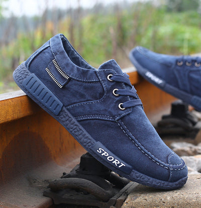 Zapatos de Lona Hombre Tela Vaquera Desgastada - Image 16