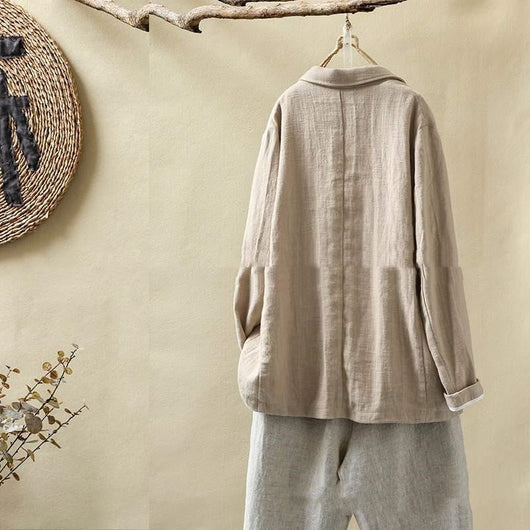 Traje Suelto Casual de Algodón y Lino para Mujer - Image 2