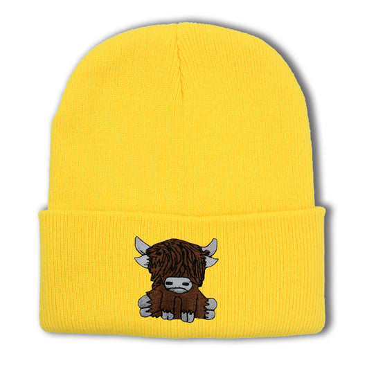 Gorro de Lana Tejido con Diseño de Yak Peludo - Abrigo Otoño e Invierno - Image 14