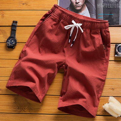 Shorts Casuales de Algodón y Lino para Hombre - Image 11