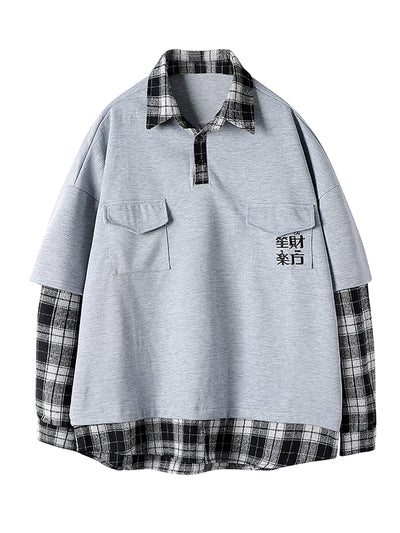 Camisa Suéter de Cuadros con Doble Costura Casual - Image 5
