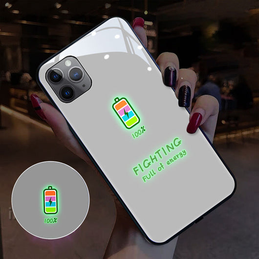 Funda Luminosa para iPhone con Diseño Cartoon en Vidrio Templado - Image 4