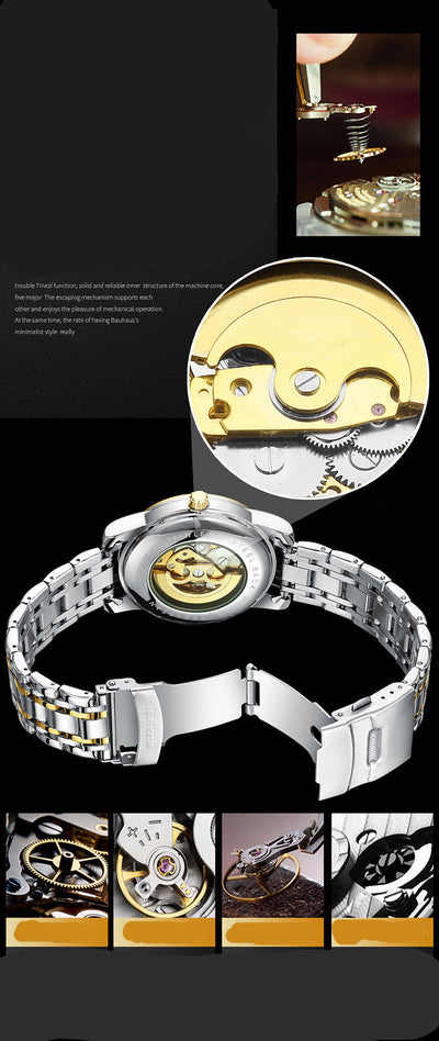 Reloj Mecánico Automático para Hombre con Esfera Transparente, Resistente al Agua y Luminoso - Image 15