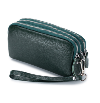 Billetera Clutch de Cuero Genuino con Muñequera y Compartimentos para Celular - Image 6