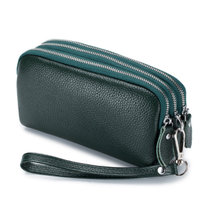 Billetera Clutch de Cuero Genuino con Muñequera y Compartimentos para Celular - Image 6