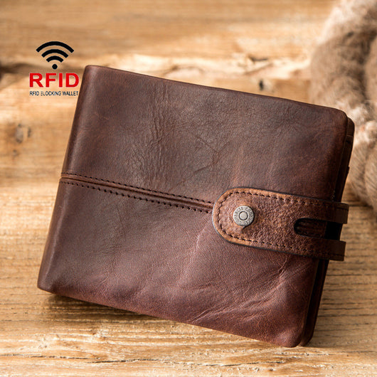 Billetera de Cuero Cepillado para Hombre con Protección Antirrobo - Image 6