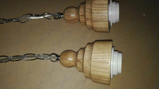 Lámpara Colgante de Madera con Efecto Veteado y Cabezal Único - Image 11