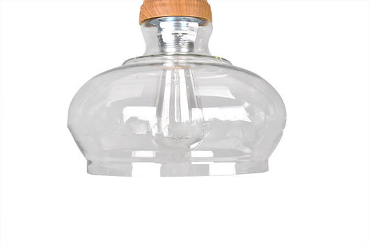 Lámpara Colgante de Madera con Efecto Veteado y Cabezal Único - Image 2
