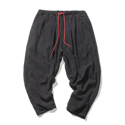 Pantalones Casuales Hombre Estilo Chino en Algodón y Lino - Image 4
