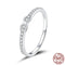 Anillo de Plata Esterlina S925 con Circón de Platino