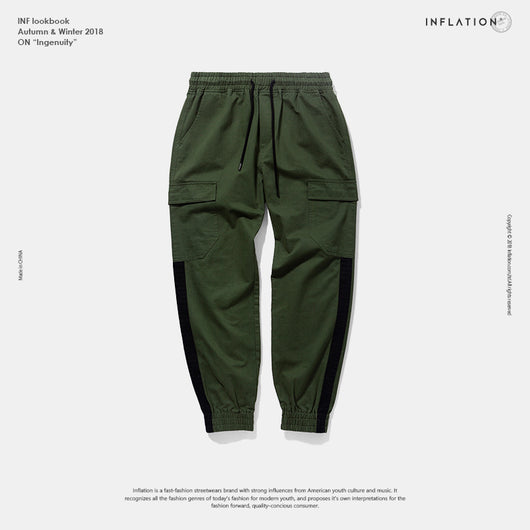 Pantalón Cargo Ancho con Costuras de Contraste y Cintura Ajustable - Image 12