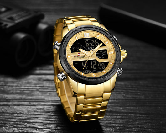 Reloj de Acero Inoxidable con Pantalla Dual y Movimiento de Cuarzo - Image 10